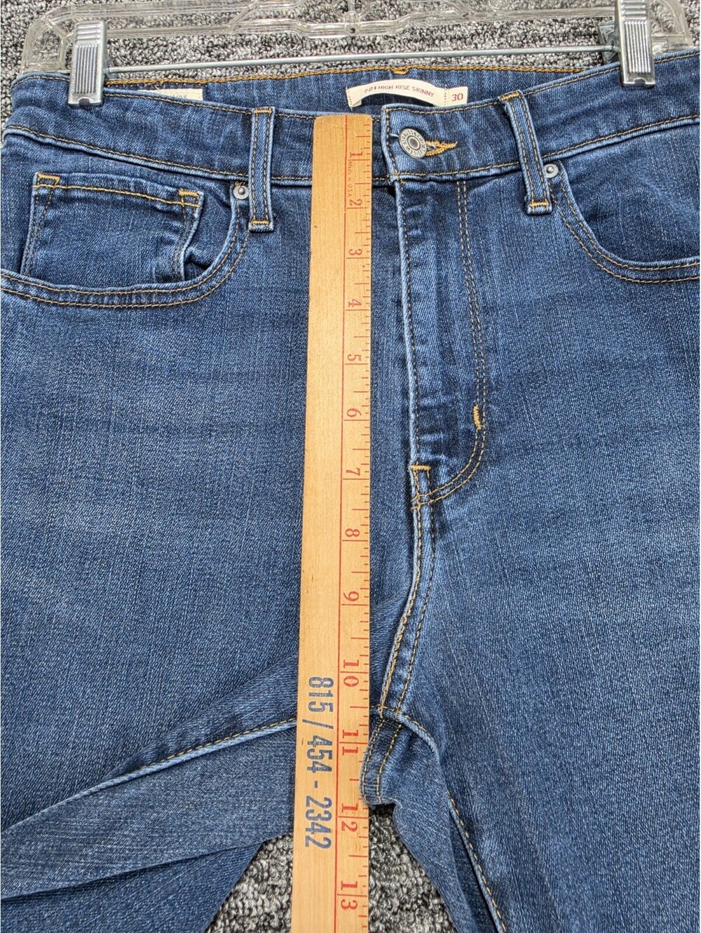 Levi's Women's Big Letter E Jeans 721 High Rise Skinny Size 30 - Picture 7 of 16